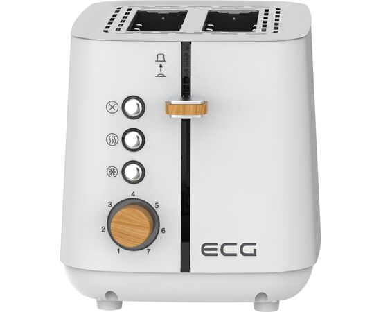 Тостер ECG ST 2768 Timber White, зображення 2 Тостер ECG ST 2768 Timber White, зображення 2