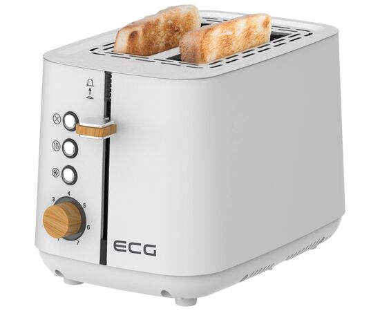 Тостер ECG ST 2768 Timber White, зображення 7 Тостер ECG ST 2768 Timber White, зображення 7