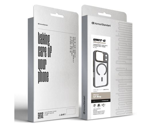 Чохол до мобільного телефона Armorstandart Unit-C MagCase Apple iPhone 17 Pro Titanium Grey (ARM87912), зображення 2