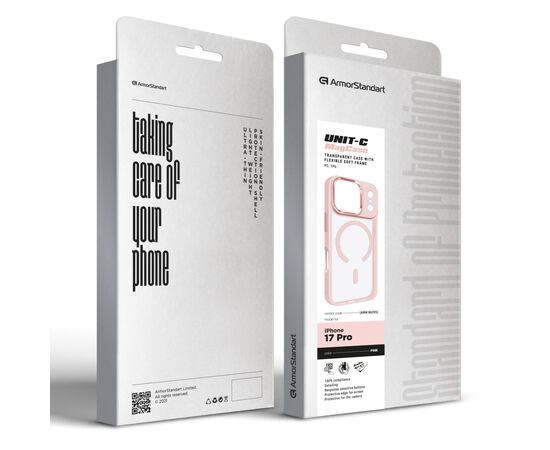 Чехол для мобильного телефона Armorstandart Unit-C MagCase Apple iPhone 17 Pro Pale Pink (ARM86295), изображение 2
