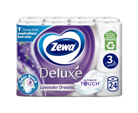 Туалетная бумага Zewa Deluxe Лаванда 3 слоя 24 рулона (7322541184944), изображение 2 Туалетная бумага Zewa Deluxe Лаванда 3 слоя 24 рулона (7322541184944), изображение 2