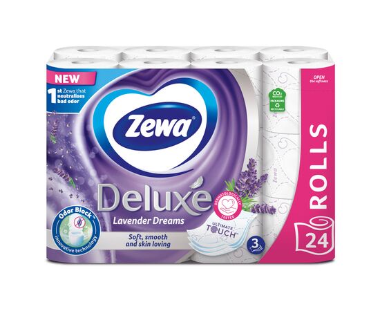 Туалетная бумага Zewa Deluxe Лаванда 3 слоя 24 рулона (7322541184944) Туалетная бумага Zewa Deluxe Лаванда 3 слоя 24 рулона (7322541184944)