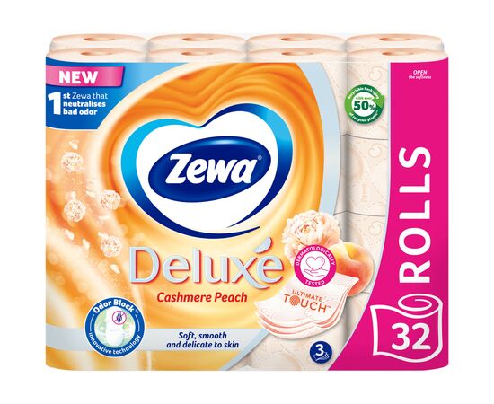 Туалетний папір Zewa Deluxe Персик 3 шари 32 рулони (7322542544631), зображення 2 Туалетний папір Zewa Deluxe Персик 3 шари 32 рулони (7322542544631), зображення 2