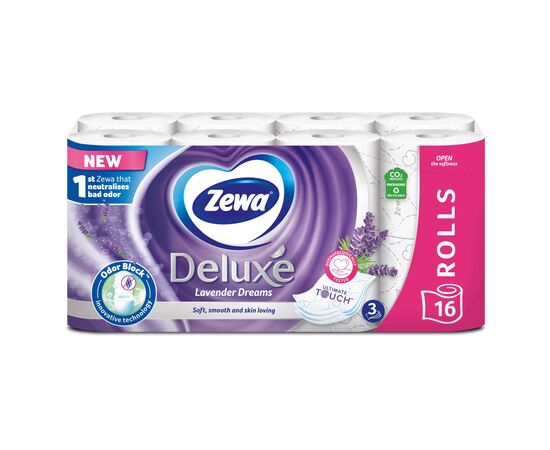 Туалетний папір Zewa Deluxe Лаванда 3 шари 16 рулонів (7322540534535), зображення 2 Туалетний папір Zewa Deluxe Лаванда 3 шари 16 рулонів (7322540534535), зображення 2