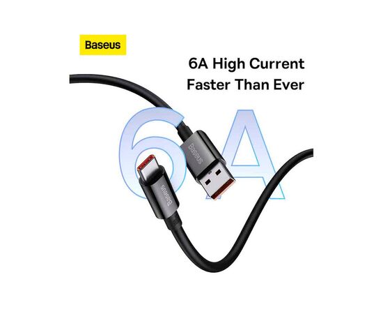 Дата кабель USB 2.0 AM to USB-C 1.5m 100W black Baseus (P10320102114-01), зображення 7 Дата кабель USB 2.0 AM to USB-C 1.5m 100W black Baseus (P10320102114-01), зображення 7