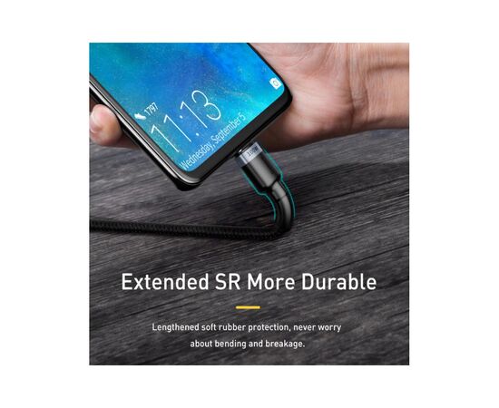 Дата кабель USB-C to USB-C 2.0m 100W 5A black-grey Baseus (CATKLF-ALG1), зображення 4