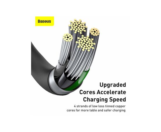 Дата кабель USB 2.0 AM to Lightning 2.0m 2.4A black Baseus (CALYS-C01), зображення 10