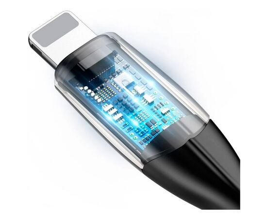 Дата кабель USB 2.0 AM to Lightning 2.0m 1.5A black Baseus (CALSP-C01), изображение 3