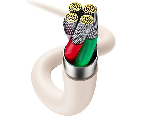 Дата кабель USB 2.0 AM to Lightning 2.0m 2.4A pink Baseus (CAGD000104), зображення 4