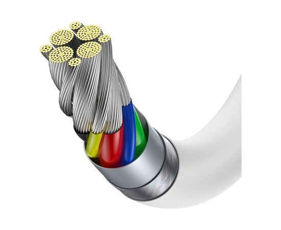 Дата кабель USB-C to USB-C 1.0m 100W white Baseus (CATYS-B02), изображение 2 Дата кабель USB-C to USB-C 1.0m 100W white Baseus (CATYS-B02), изображение 2
