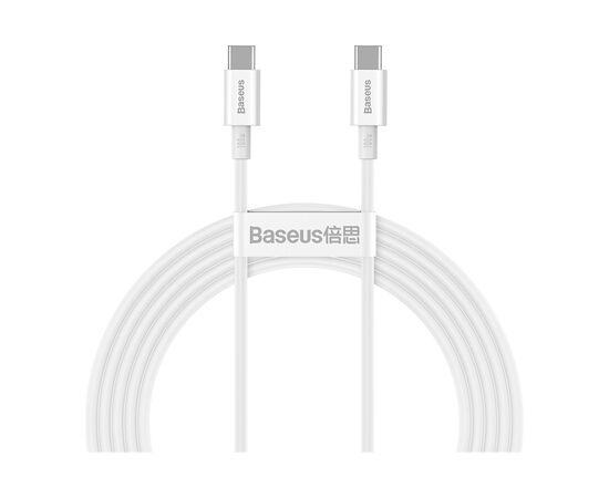 Дата кабель USB-C to USB-C 1.0m 100W white Baseus (CATYS-B02) Дата кабель USB-C to USB-C 1.0m 100W white Baseus (CATYS-B02)