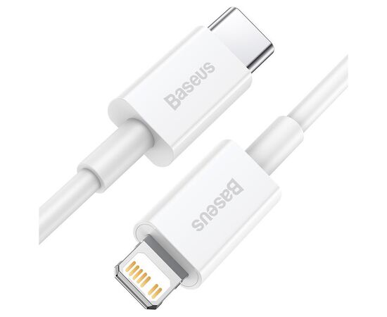 Дата кабель USB-C to Lightning 2.0m 20W white Baseus (CATLYS-C02), зображення 2 Дата кабель USB-C to Lightning 2.0m 20W white Baseus (CATLYS-C02), зображення 2
