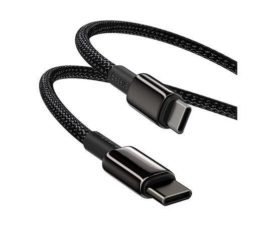 Дата кабель USB-C to USB-C 2.0m 100W black Baseus (CATWJ-A01), изображение 3