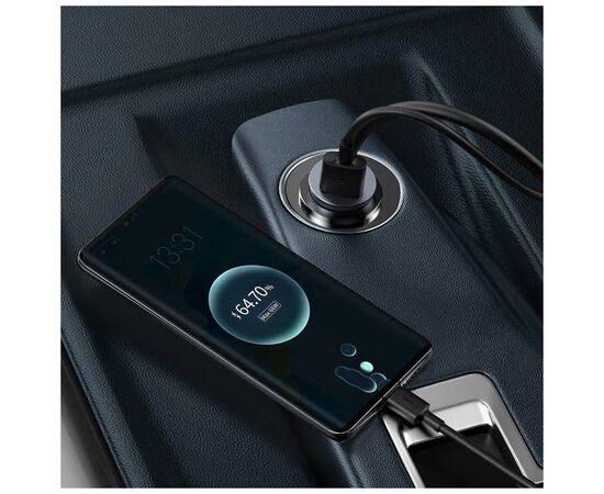Зарядное устройство Baseus 2xUSB + Share Together Cigarette Lighter 120W gray (CCBT-D0G), изображение 10