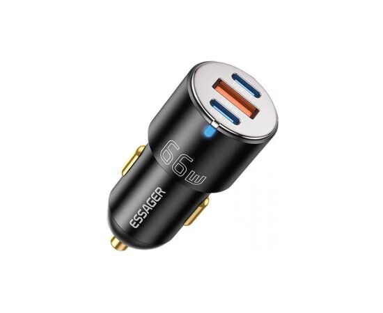Зарядное устройство Essager 2xUSB-C 66W + 1xUSB black (ECC2C1A-FF01) Зарядное устройство Essager 2xUSB-C 66W + 1xUSB black (ECC2C1A-FF01)