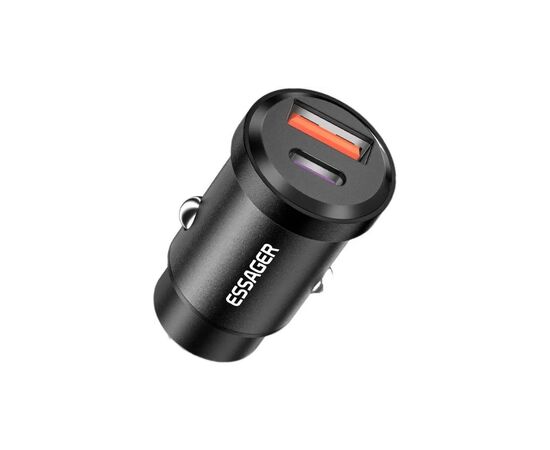 Зарядное устройство Essager 1xUSB-C 30W + 1xUSB black (ECCAC-TL01) Зарядное устройство Essager 1xUSB-C 30W + 1xUSB black (ECCAC-TL01)