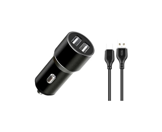 Зарядное устройство XO 1xUSB + cable USB to USB-C TZ09 black (6920680873500)