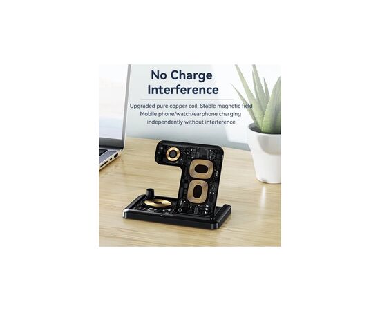 Зарядное устройство Essager 4-in-1 wireless charger 15W foldable desktop black (EWXZM-JC01-Z), изображение 10 Зарядное устройство Essager 4-in-1 wireless charger 15W foldable desktop black (EWXZM-JC01-Z), изображение 10