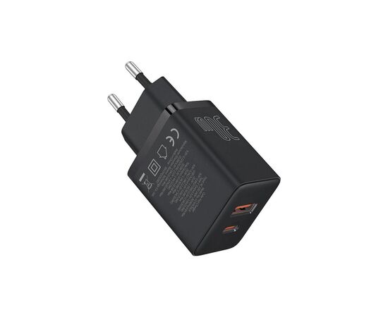 Зарядное устройство Baseus 1xUSB-C 30W + 1xUSB black (P10111404113-00), изображение 5