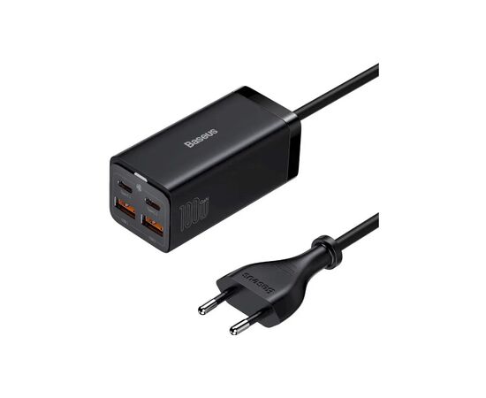 Зарядное устройство Baseus 2xUSB-C 100W + 2xUSB GaN black (CCGP000101)