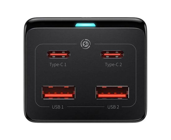 Зарядное устройство Baseus AC + 2xUSB-C 100W + 2xUSB + cable USB-C to USB-C 100W 1.0m black (PSZM000401), изображение 5