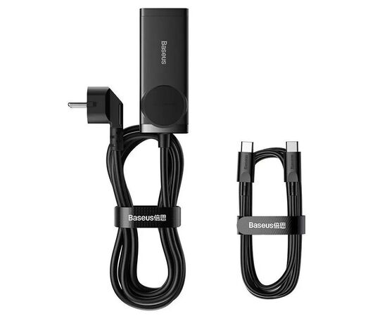 Зарядное устройство Baseus AC + 2xUSB-C 100W + 2xUSB + cable USB-C to USB-C 100W 1.0m black (PSZM000401), изображение 7