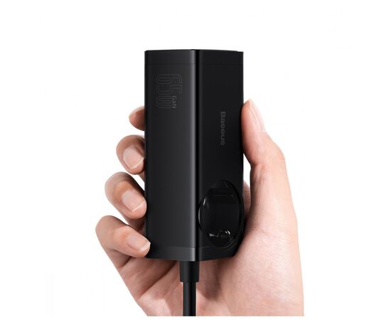 Зарядное устройство Baseus AC + 2xUSB-C 65W + 2xUSB black (PSZM000901), изображение 9