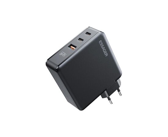 Зарядное устройство Essager 2xUSB-C + 1xUSB 140W GaN (ECT2CA-ZCB01-Z) Зарядное устройство Essager 2xUSB-C + 1xUSB 140W GaN (ECT2CA-ZCB01-Z)