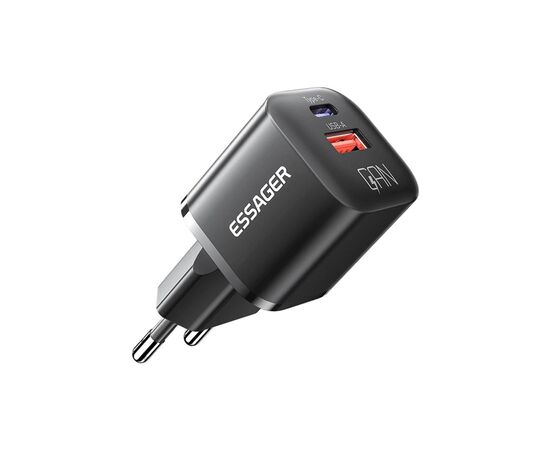 Зарядное устройство Essager 1xUSB + 1xUSB-C PD20W GaN (ECTAC-HMB01-P) Зарядное устройство Essager 1xUSB + 1xUSB-C PD20W GaN (ECTAC-HMB01-P)