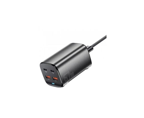 Зарядное устройство Essager 2xUSB-C + 2xUSB 67W GaN (ECT2AC-JYB0G-Z), изображение 2 Зарядное устройство Essager 2xUSB-C + 2xUSB 67W GaN (ECT2AC-JYB0G-Z), изображение 2