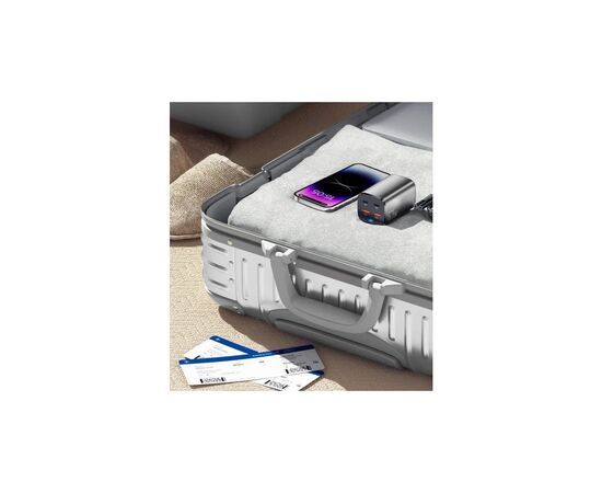 Зарядное устройство Essager 2xUSB-C + 2xUSB 67W GaN (ECT2AC-JYB0G-Z), изображение 5 Зарядное устройство Essager 2xUSB-C + 2xUSB 67W GaN (ECT2AC-JYB0G-Z), изображение 5