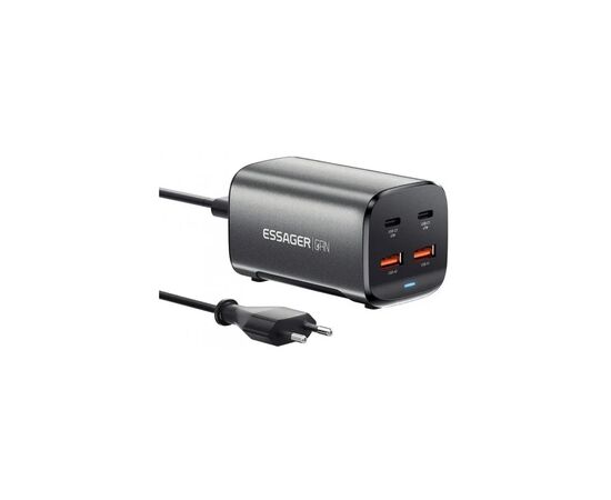 Зарядное устройство Essager 2xUSB-C + 2xUSB 67W GaN (ECT2AC-JYB0G-Z) Зарядное устройство Essager 2xUSB-C + 2xUSB 67W GaN (ECT2AC-JYB0G-Z)