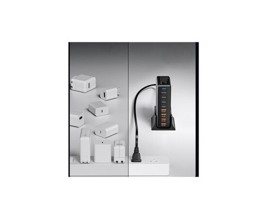 Зарядное устройство Essager 4xUSB-C + 4xUSB 320W GaN (EZC320W-QJB0G-Z), изображение 9 Зарядное устройство Essager 4xUSB-C + 4xUSB 320W GaN (EZC320W-QJB0G-Z), изображение 9