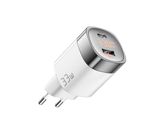 Зарядное устройство Essager 1xUSB + 1xUSB-C 33W GaN white (ECTCA-LYB02-Z) Зарядное устройство Essager 1xUSB + 1xUSB-C 33W GaN white (ECTCA-LYB02-Z)