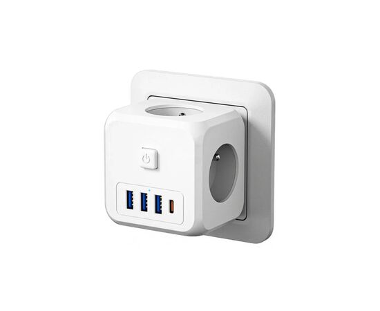 Зарядное устройство Essager 3xUSB + 1xUSB-C 7-in-1 white (ECTAC-MFB02-Z) Зарядное устройство Essager 3xUSB + 1xUSB-C 7-in-1 white (ECTAC-MFB02-Z)