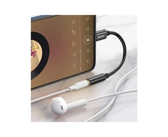 Переходник USB-C M to 3.5mm F 0.1m black Baseus (CATL54-01), изображение 10