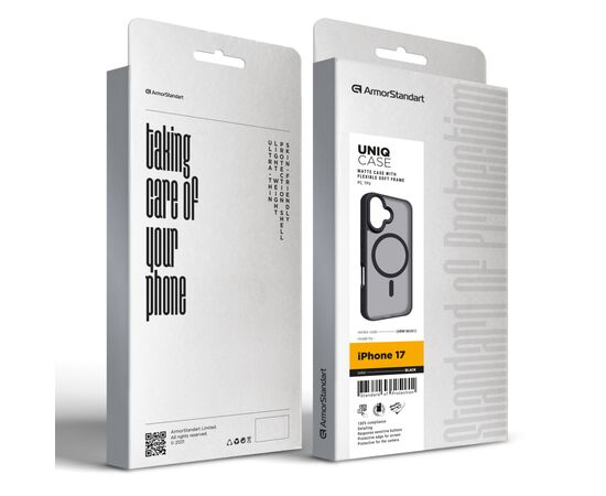 Чехол для мобильного телефона Armorstandart Uniq MagCase Apple iPhone 17 Black (ARM86261), изображение 2
