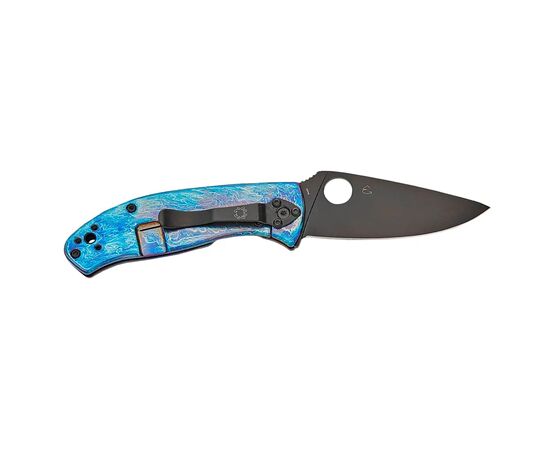 Ніж Spyderco Tenacious BB D2 Titanium Blue (C122TIBLBKD2P), зображення 2