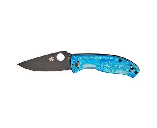 Ніж Spyderco Tenacious BB D2 Titanium Blue (C122TIBLBKD2P)