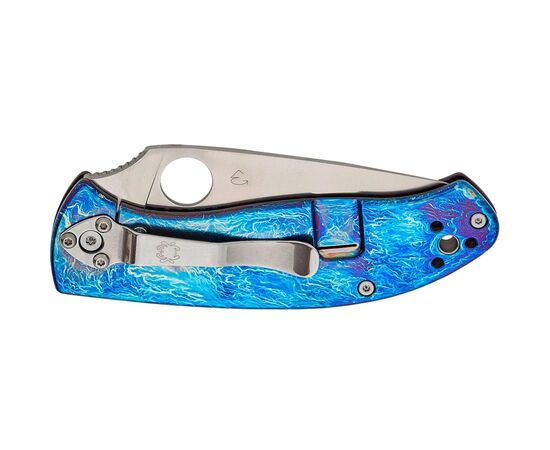 Ніж Spyderco Tenacious D2 Titanium Blue (C122TIBLD2P), зображення 4