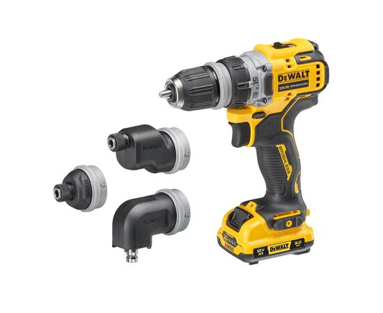 Шуруповерт DeWALT XR Li-Ion 12V, 2x3Ah, со сменными насадками, 57.5 Нм, 0-425/0-1500 об/мин, 0.7, TSTAK (DCD703L2T), изображение 4 Шуруповерт DeWALT XR Li-Ion 12V, 2x3Ah, со сменными насадками, 57.5 Нм, 0-425/0-1500 об/мин, 0.7, TSTAK (DCD703L2T), изображение 4