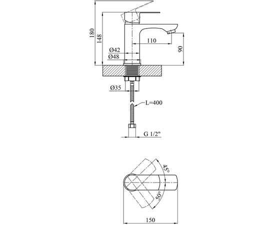 Змішувач Kroner Main-C010 (CV018617), зображення 7