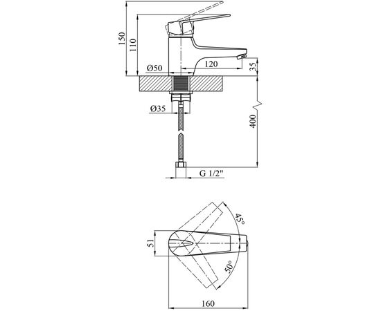 Змішувач Kroner Odra-C011 (CV019457), зображення 7