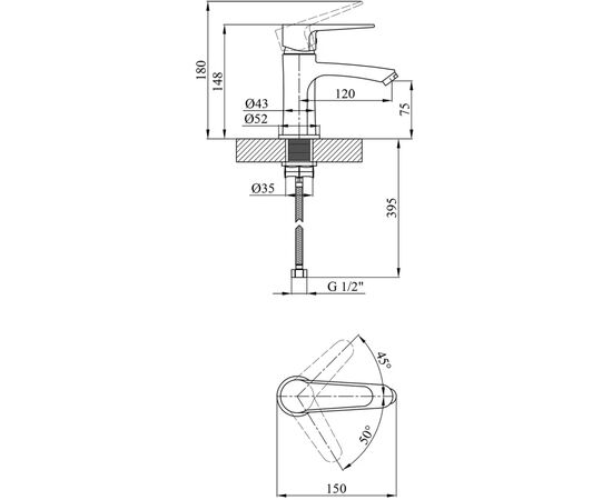 Змішувач Kroner Elbe-N010 (CV016439), зображення 7
