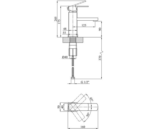 Змішувач Kroner Ems-C010 (CV017355), зображення 7