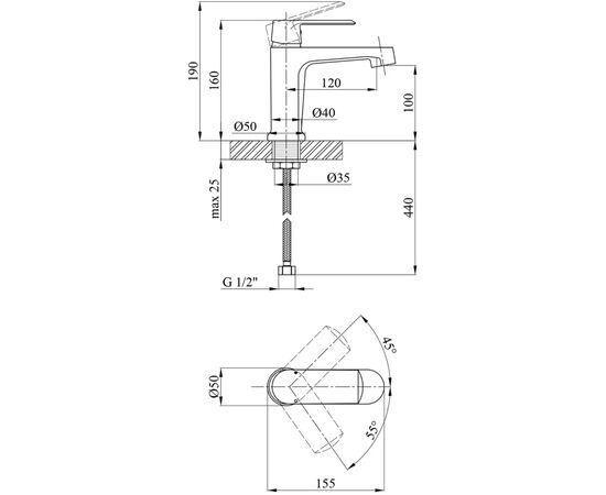 Змішувач Kroner Armada-C010 (CV024309), зображення 7