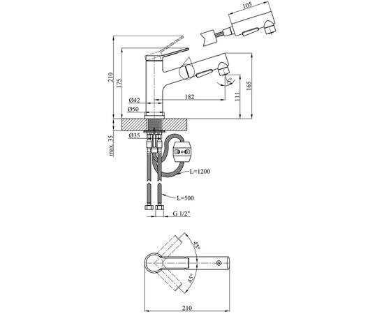 Змішувач Kroner Klassisch-SCH030-T (CV032497), зображення 9