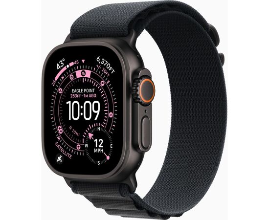 Смарт-годинник Apple Watch Ultra 3 GPS + Cellular 49mm Black Titanium Case with Black Alpine Loop - Large (MF0X4QP/A)