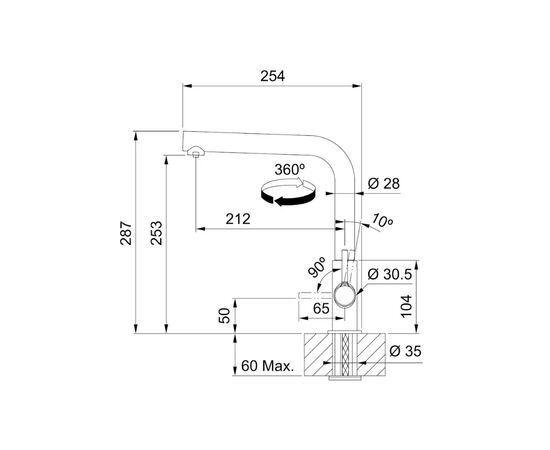 Змішувач Franke Lina L Clear Water (120.0730.802), зображення 9