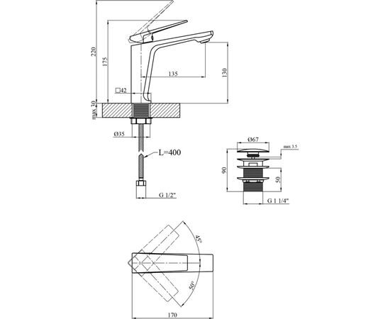 Змішувач Kroner Ersel-SCH0111BV (CV035470), зображення 9